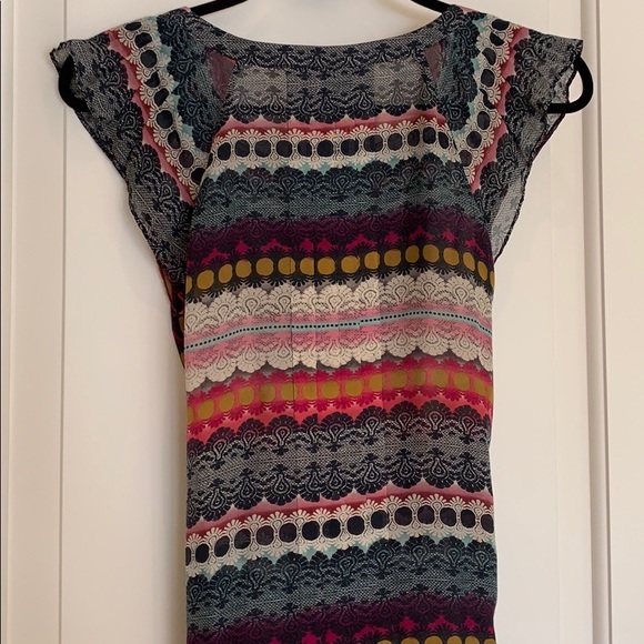 Anthropologie Odille Multicoloured Wrap Blouse - Picture 6 of 8